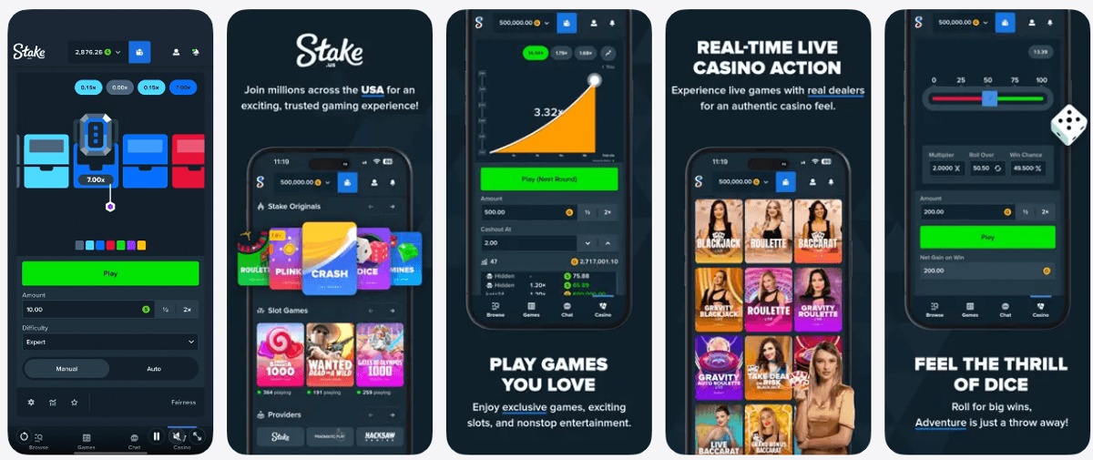 stake mobile casino app